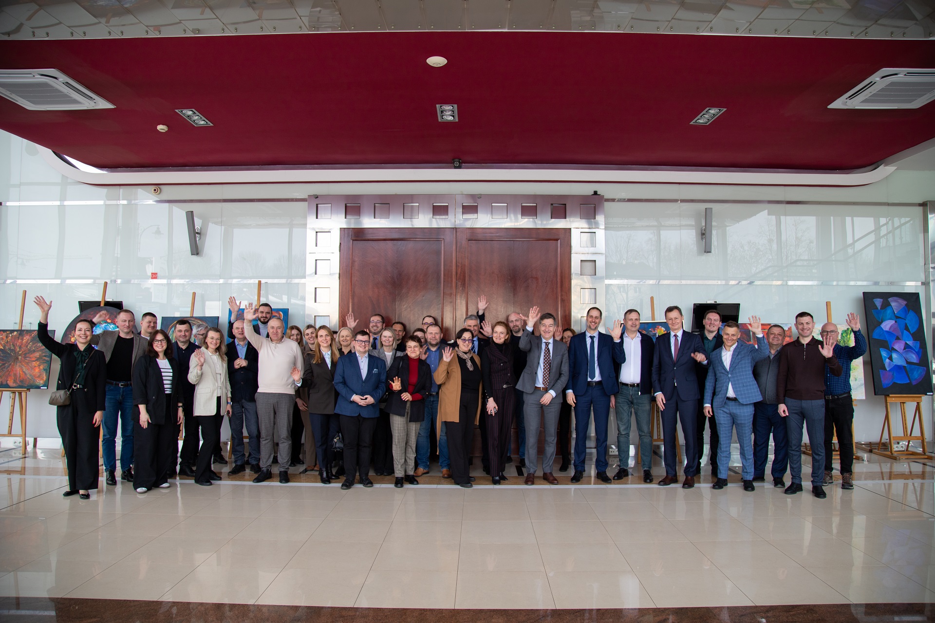 Group photo of participants at the second annual working meeting of the EU-AU Solidarity Corridors project