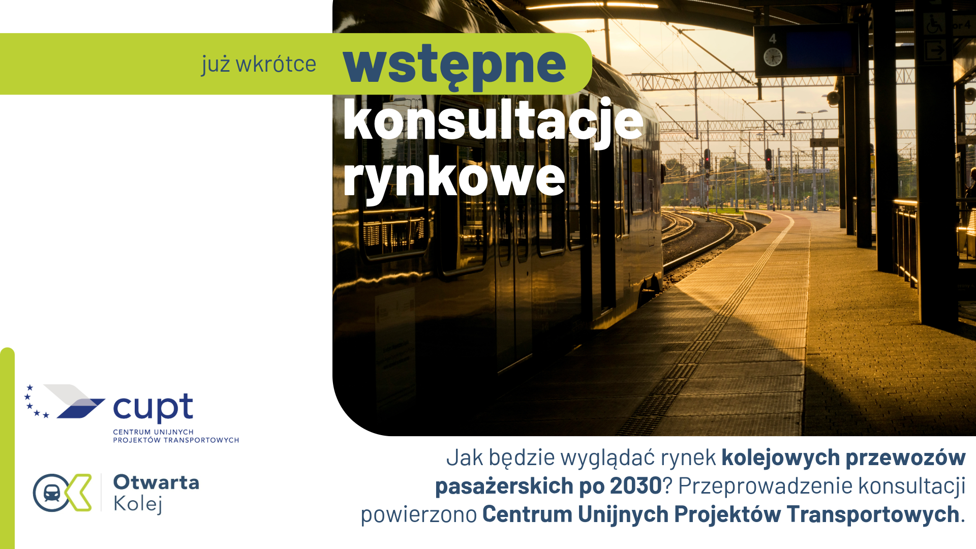 Railway station, train & sunset - dworzec kolejowy i pociąg o zachodzie Słońca